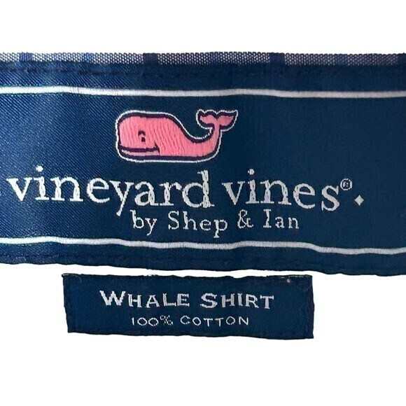 Vineyard Vines Men's Adult‎ Sz M Button Shirt Long Sleeve Plaid Blue - Picture 4 of 6